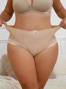 2 Stück/Set Große Größen Luxus Baumwoll Slips, Ganzjährig