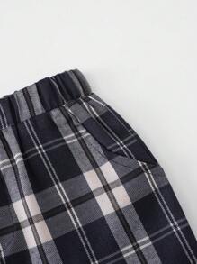 PrepCrw Young Boy Round Neck Short Sleeve Printed Casual Tee And Shorts Set, Spring/Summer School Style - Multicolor - View 5