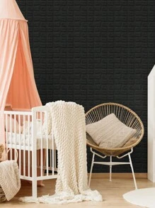 20 件 2.7 平方米黑色 3D 泡沫砖图案墙贴，覆盖力强，防水、防潮、防撞。非常适合客厅和卧室水泥墙面翻新