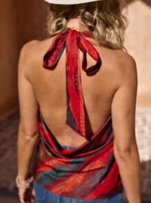 LanaWest Bohemian Countryside Style Versatile Women Tank Top - Multicolor - View 2