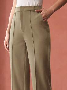 MOTF PREMIUM QUẦN VEST TÚI XÉO CÓ NHỜN ÉP - Màu Khaki - Xem 3