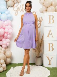 Loomaby Schwangerschaft Gender Enthüllungs Kleid, für Baby Shower Party