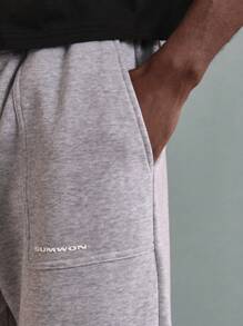 SUMWON Athletic Jogger Sweatpants Cozy Fleece Loungewear With Drawstring Elastic Waist Casual Sport Training Workout Pants With Side Pockets Winter Athleisure Bottoms - Light Grey - View 5