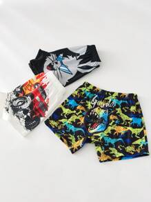 SHEIN 3pcs/Set Young Boy Digital Print Boxer Briefs - Multicolor - View 6