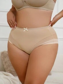 2 Stück/Set Große Größen Luxus Baumwoll Slips, Ganzjährig