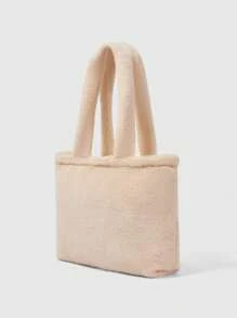 ROMWE Kawaii Fashion Cartoon Shoulder Large Capacity Handbag - Khaki - View 3