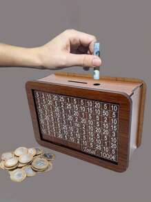 1pc Money Box With Counter For Target Saving - Multicolor - View 7