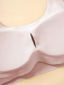 少女素色简约时尚休闲日常内衣 - 淺粉色 - 查看 5
