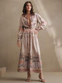 Anewsta 法国流行明星走秀晚礼服裙，英伦风女神高腰半身裙 - 彩色 - 查看 6