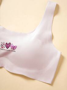 少女素色简约时尚休闲日常内衣 - 淺粉色 - 查看 6