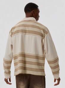 Musero Striped Slogan Men Polo Shirt