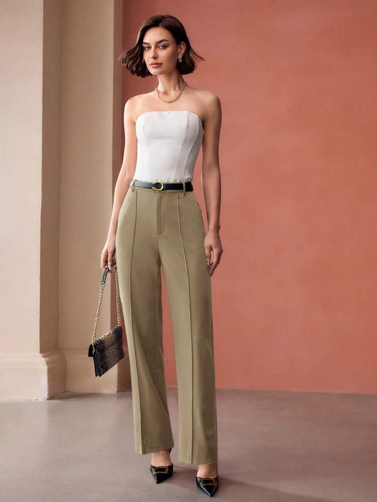 PRESS CREASE SLANT POCKET SUIT PANTS