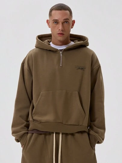  长袖超大款连帽四分之一拉链毛衣，品牌标识“MUSERO LIMITED EDITION”，细节之处尽显春夏必备风范