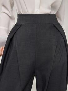 Modelyn Women's Solid Color Simple Fashion Casual Pants, Everyday Wear