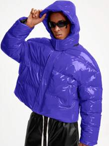 Manfinity VCAY Men's Casual Simple Fashion Winter Jacket For Daily Wear - Blue - View 4