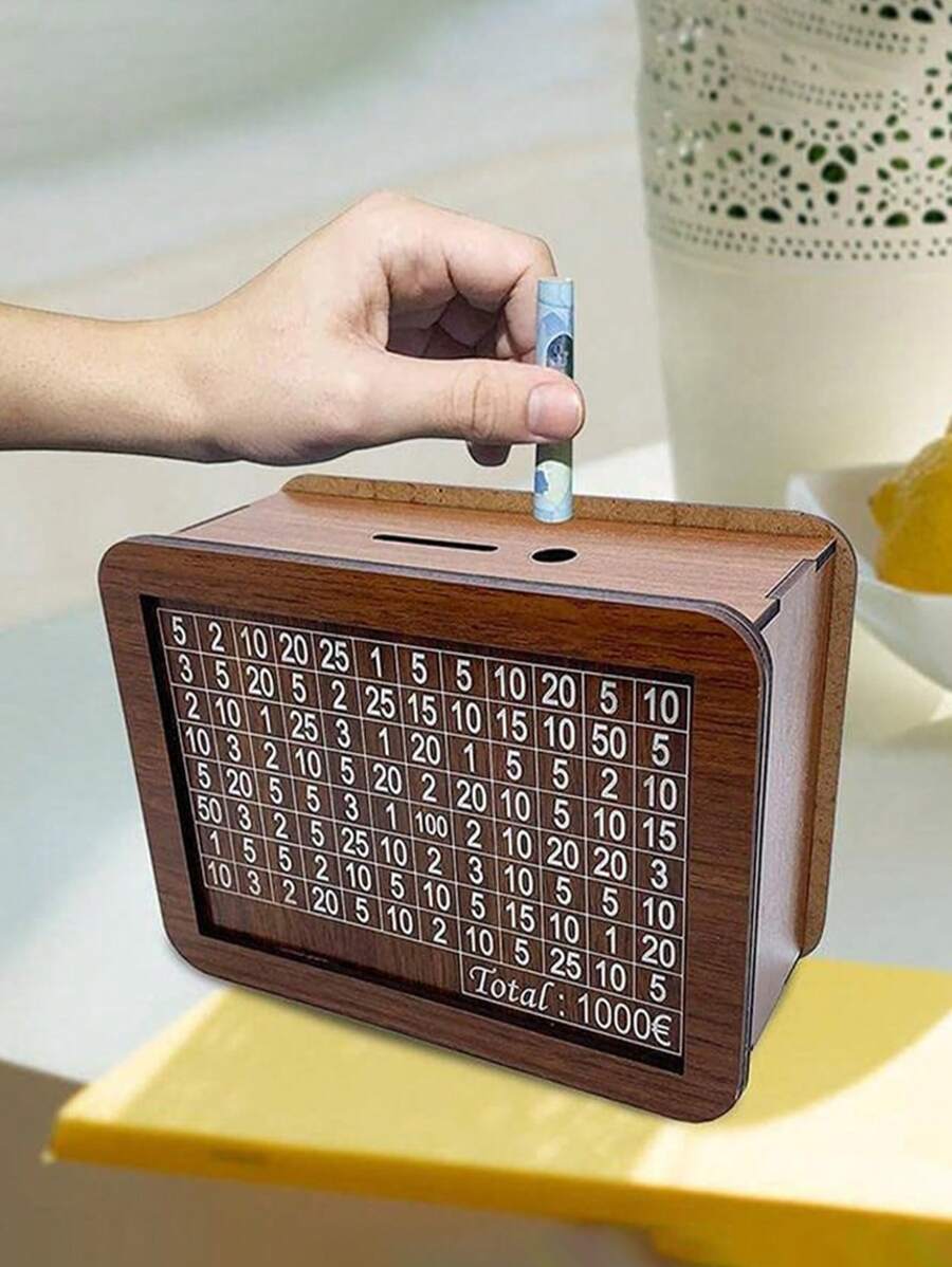 1pc Money Box With Counter For Target Saving - Multicolor - View 1