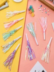 24pcs Party Blowers, Noise Makers Glitter Metallic Fringed Party Horns For Birthday Blow Horns Graduation Sporting Party Favors Supplies, Halloween Decor, Back To School, Supplies School, School Stuff