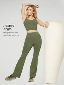 GLOWMODE FeatherFit™ U Back Cropped Active Tank Top Low Impact Yoga Daily