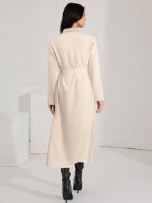 Heiryn Women's Solid Color Long Sleeve Casual Regular Jacket - Apricot - View 2