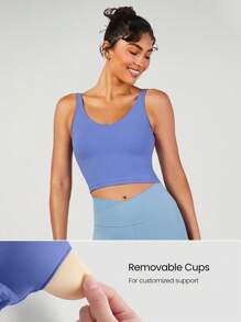 GLOWMODE FeatherFit™ U Back Cropped Active Tank Top Low Impact Yoga Daily