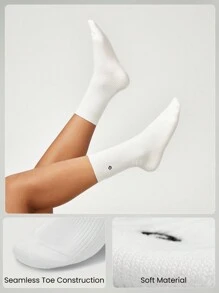 GLOWMODE GLOWMODE 3 Pairs Just Relax Ribbed Tube Socks Gym