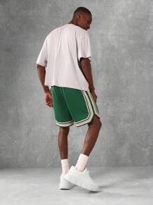 Sumwon 洛杉矶大学队标志超大T恤运动套装篮球短裤街头服饰夏季运动休闲两件套都市时尚训练服 - 彩色 - 查看 3