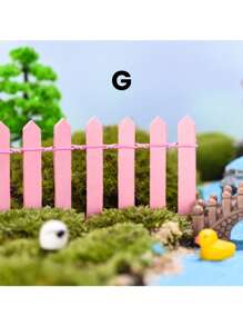 SHEIN 1pc Mini Wooden Fence, Miniature Fence For Fairy Garden Micro Landscape Flower Pots Accessories Ornaments, For Home Room Garden 35.4in*2in, Gift