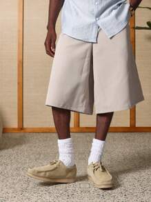 SUMWON Pantaloncini bermuda classici con pieghe e vita ampia, dalla vestibilità sartoriale, adatti per l'estate, per camminare, il business, il golf o il tempo libero, con passanti per cintura e tasche laterali