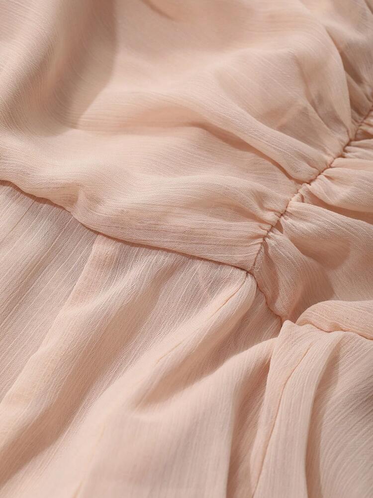Solid V-Neck Sleeveless Mid-Length Dress For Women Elegant Sundress,Formal Women Dresses Maxi Dress