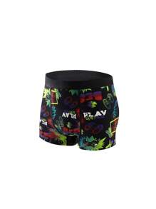 SHEIN 5pcs/Pack Boys' Video Game Pattern Comfortable Soft Boxer Briefs, Kids/Teens - Multicolor - View 5