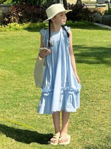 DAZY Tween Girl Autumn Dress,Back To School Clothes Vacation - Blue - View 5