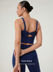 GLOWMODE FeatherFit™ Twist Back Sports Tank Top Low Impact Yoga Daily Gym Spring Summer