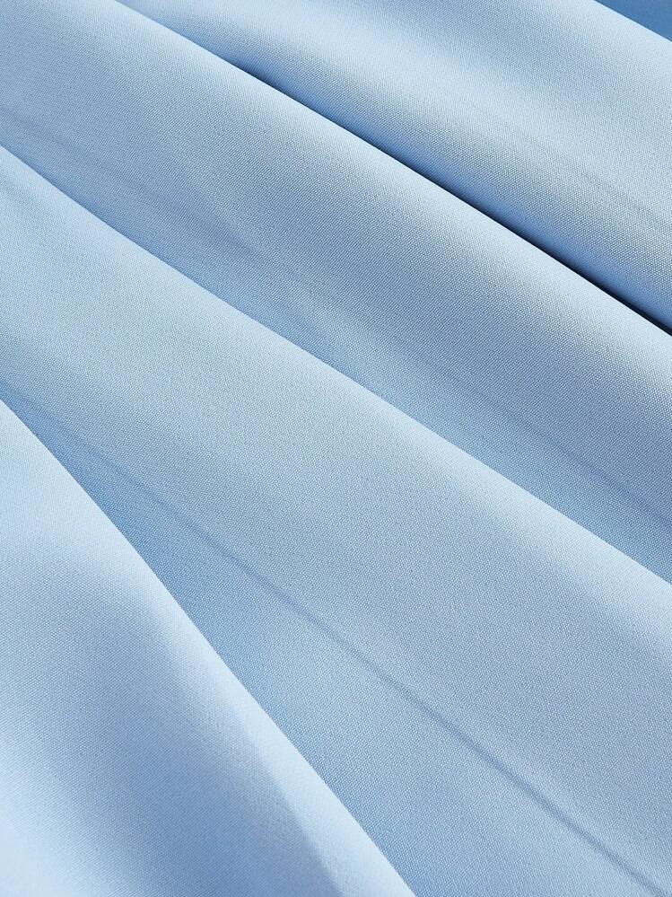 SHEIN MOD Women's Puff Sleeve V-Neck Blue Bow Casual Dress, Minimalist & Fashionable For Everyday Wear,Western Wear Women,Boho,Brunch Outfits For Women,Elegant Dresses For Women,Vacation Dress,Vintage Dresses For Woman,Vacation Dresses Woman,Light Blue Dress,Party Dress,Graduation Dresses For Women,Vacation Outfits Women,Light Blue Puff Sleeve Mini Dress For Wedding Party, V Neck Fitted Waist Dress, Elegant Feminine Style, Short Sleeve Skater Dress, Wedding Guest Outfit, Formal Party Wear - Blue - View 8