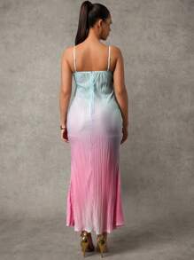 MaterniChic Sexy Party Ombre Color Bodycon Slip Dress Maternity - Pink - View 2