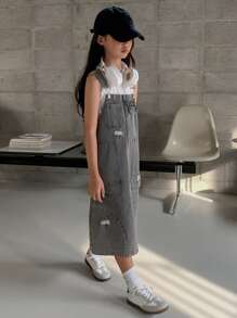 Dazy Kids 青少年女孩牛仔连衣裙，秋装