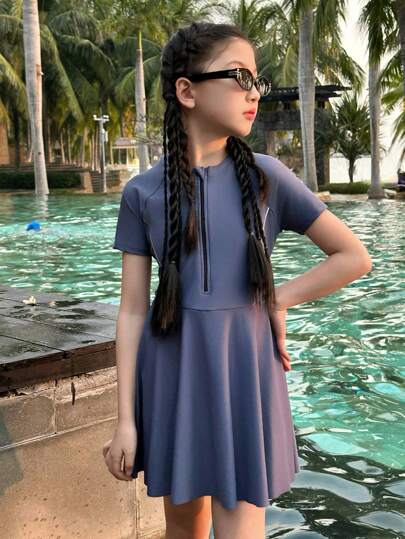 Dazy Kids 少女连体泳衣度假