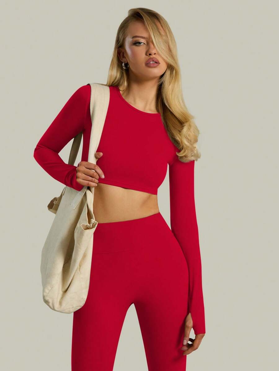 Musera Sport Active Long Sleeve Thumb Detail Top , Padel, Tennis, Pickleball Gym Fitness