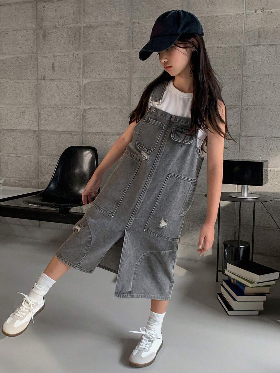 Dazy Kids 青少年女孩牛仔连衣裙，秋装