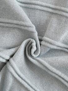 Blossori Young Boys Polka Dot & Striped Loose Knit Polo Sweater, Autumn/Winter - Multicolor - View 7