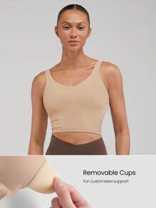 GLOWMODE FeatherFit™ U Back Cropped Active Tank Top Low Impact Yoga Daily