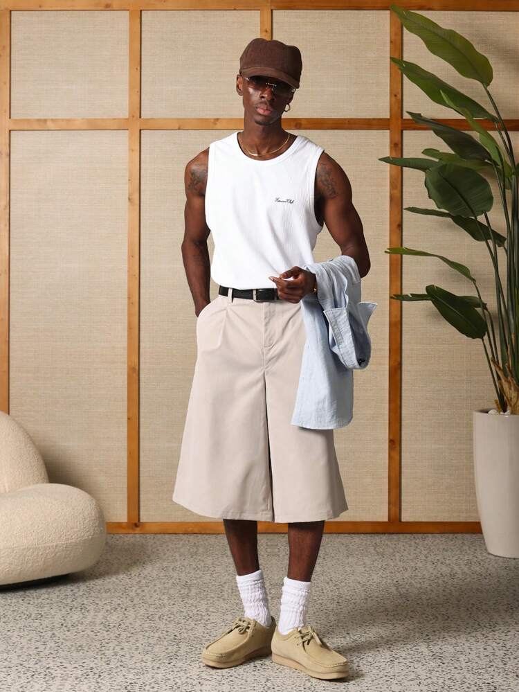 SUMWON Premium Ribbed Athletic Tank Top Summer Sleeveless Performance Workout Gym Training Sports Tank Top Athletic Wear Slim Fit Muscle Tank