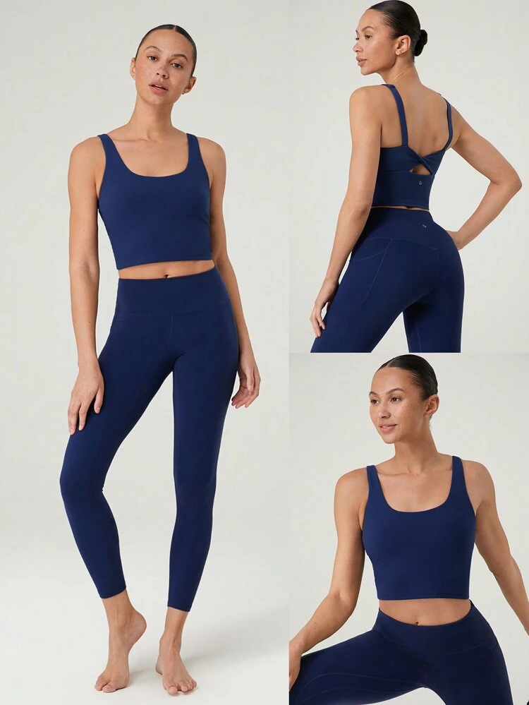 FeatherFit™ Twist Back Sports Tank Top Low Impact Yoga Pilates Daily Gym Spring Spring Summer