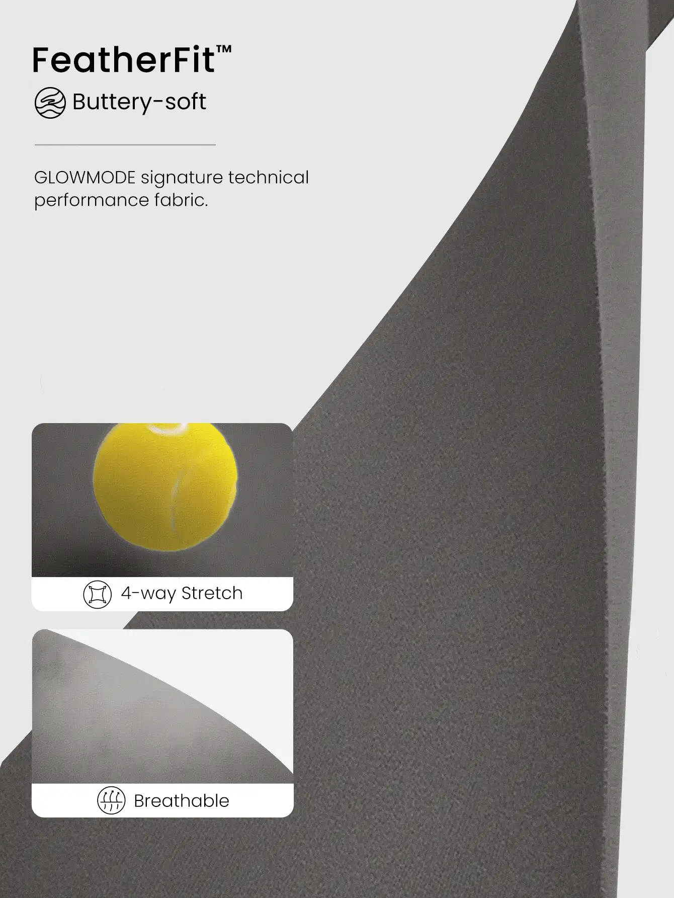 GLOWMODE FeatherFit™ U 型背心短款运动背心，低冲击瑜伽日常秋冬装