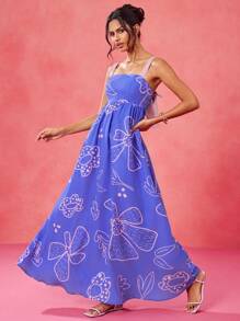 VALERIA GALIPOLI Designer Blue Floral Print Pink Maxi Sun Dress For Women, Festival, Tropical, Summer, Beach, Concert, Elegant, Vacation, Boho, Concert Outfit Spring Dress Summer Dress Prom Dress Elegant Evening Dress Women Blue Maxi Prom Dress Wedding Brunch Outfits Tea Party Dress Pastel Rave Outfit Summer Dresses For Woman Spring Dresses For Woman Women Clothing Summer Dresses Spring Dresses For Women Summer Dresses For Women