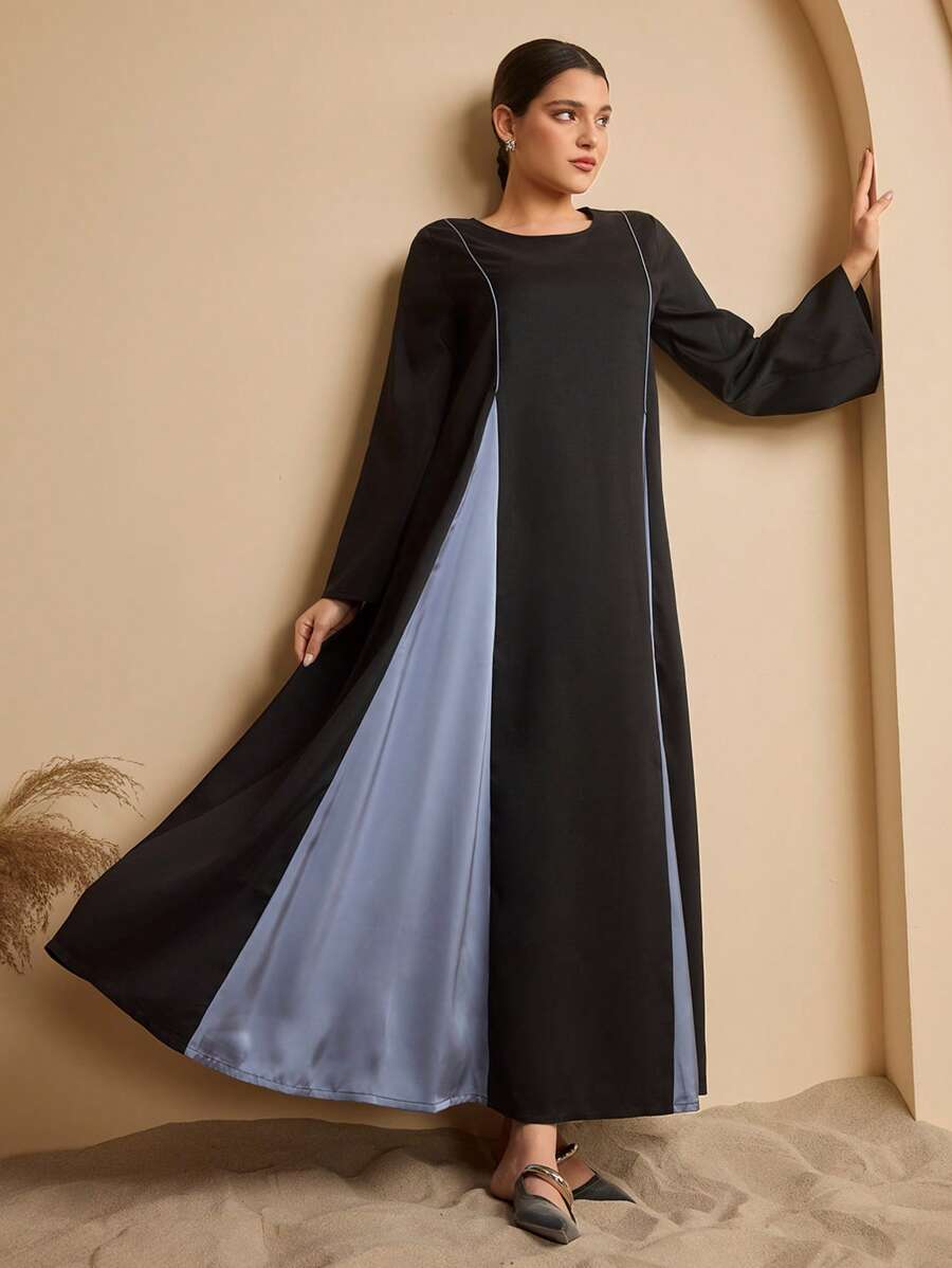 Al Najma 中东/阿拉伯/东南亚风格女士黑色宽松长袍 - 黑色 - 查看 1