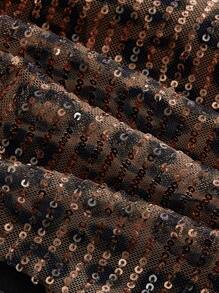 ROMWE Grunge Punk 音乐节亮片Y2K豹纹印花全印花女式露背上衣