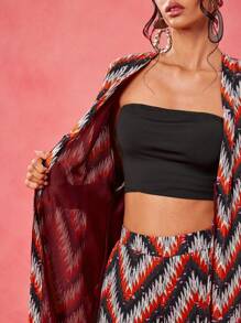 JIAN LASALA Women Casual Multicolor Long Sleeve All Over Print Kimono, Summer Vacation - Multicolor - View 8