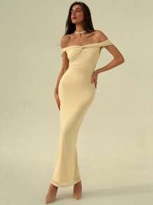 Aloruh Vestido romântico com decote em V e mangas curtas, comprimento até o chão, para mulheres - Damasco - Ver 7