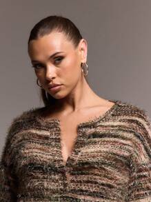 MUSERA Textured Fitted Playsuit Casual Summer Vacation  Evening - Multicolor - View 5