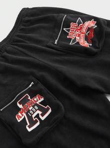 Manfinity VCAY Plus Size Men's Loose Fit Acid-Washed Knit Long Sweatpants - Multicolor - View 7